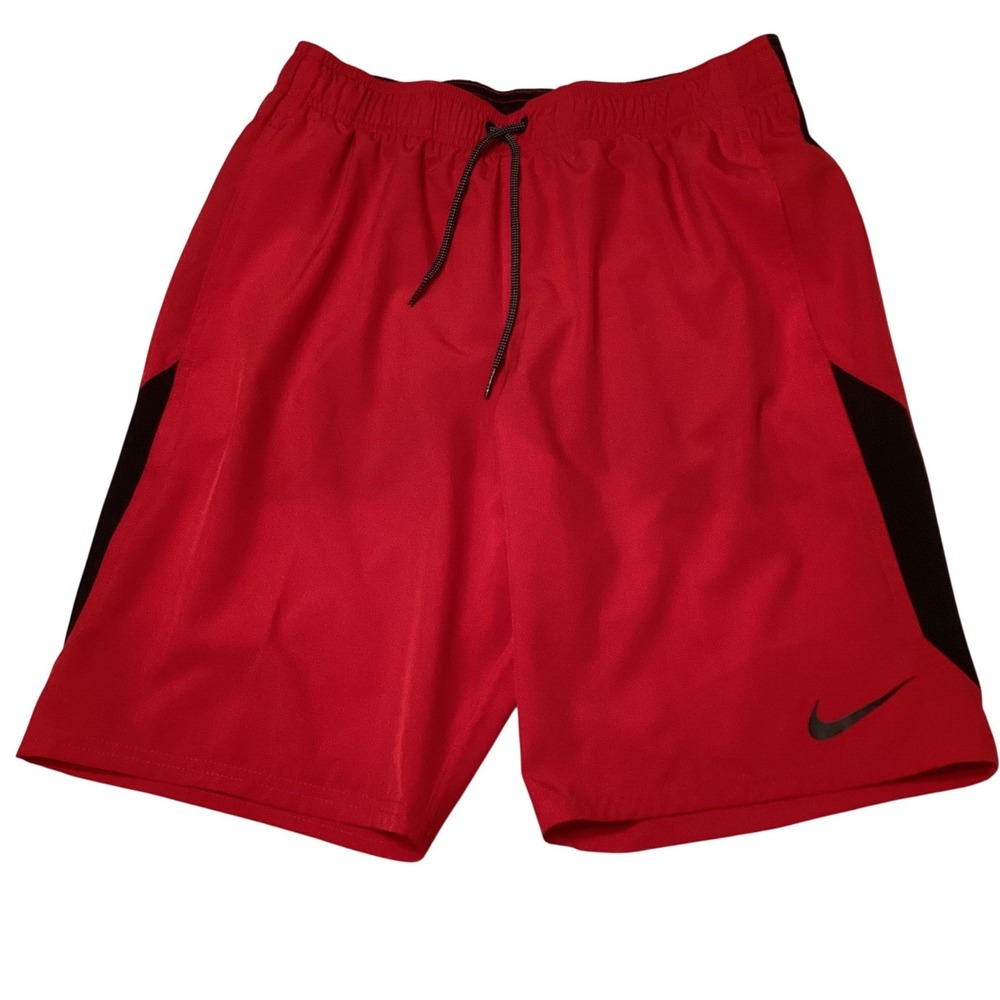 Nike Swim Mens University Red Black 4-Way Stretch Board Shorts NESSA482-614 S